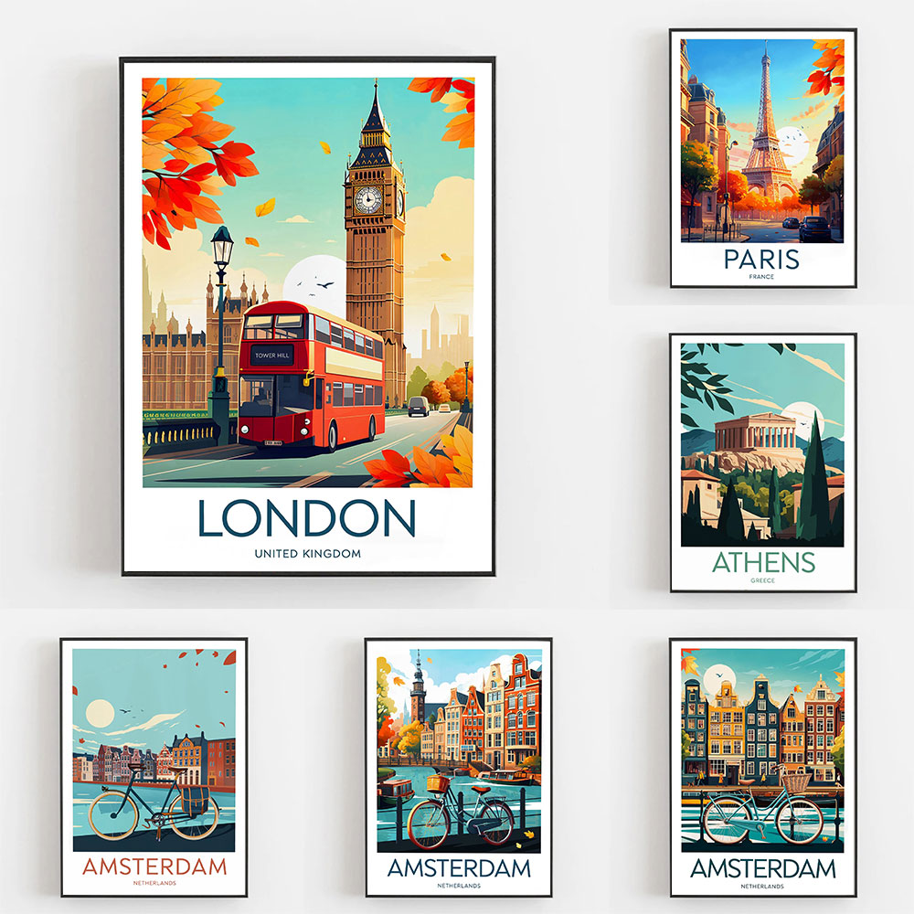 Home Decor Netherlands - Amsterdam Reisprints Nederland Londen VK Big
