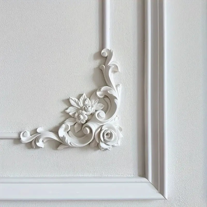 Home Decor Wall Molding - Eenvoudig te installeren Pu-polyurethaan bloemenhoekvorming -