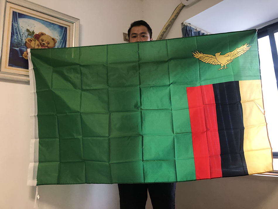 Home Decor Zambia - (SKY FLAG) Zambia Vlag 90x150cm 3X5fts