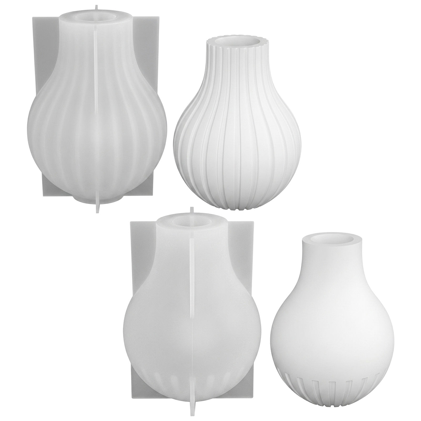 Home Decor Minimalist Style - Siliconen vaasvorm met streepdesign, moderne minimalistische