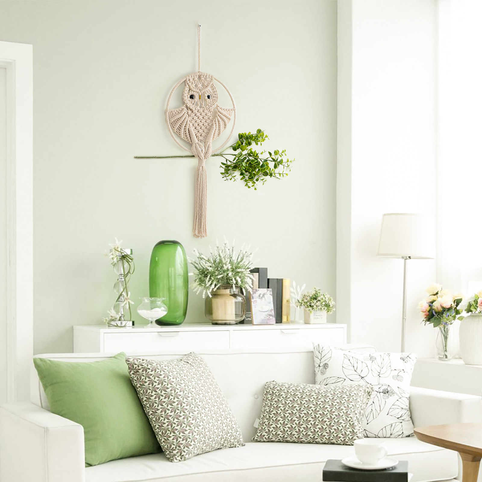 Uil Macrame H Geweven Kwastje  - Macrame Wall Hanging recensie en prijs