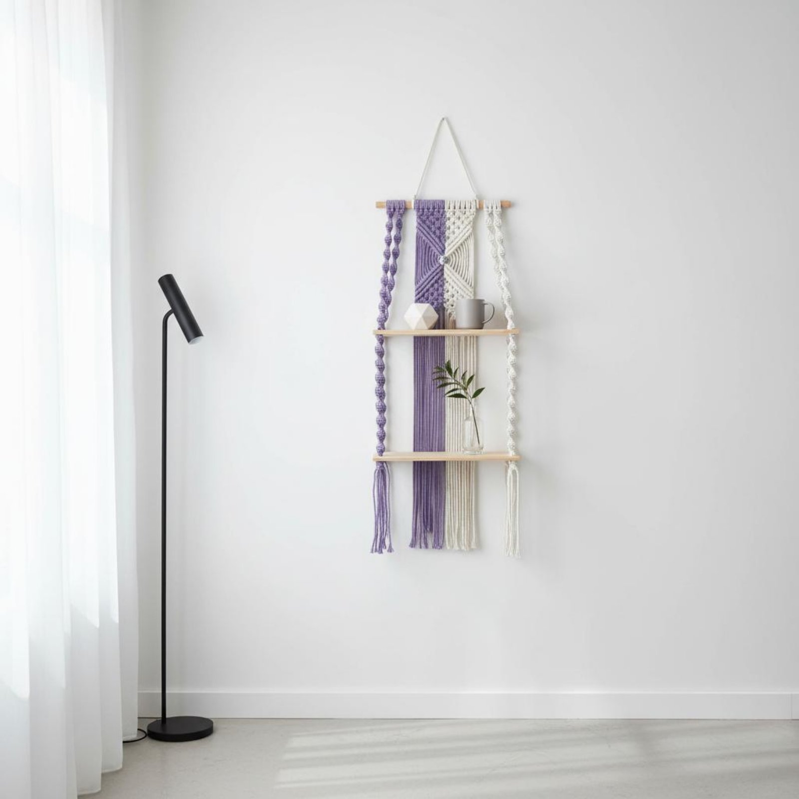 Boho wandhangende plank, eenvo - Macrame Wall Hanging recensie en prijs