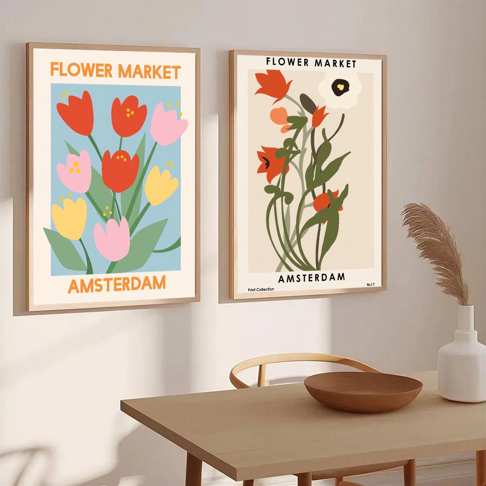 Amsterdam Bloemenmarkt HD Wand - Home Decor Netherlands recensie en prijs