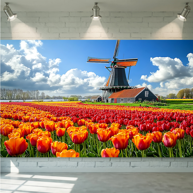 Windmolen Tulpenveld Nederland - Home Decor Netherlands recensie en prijs