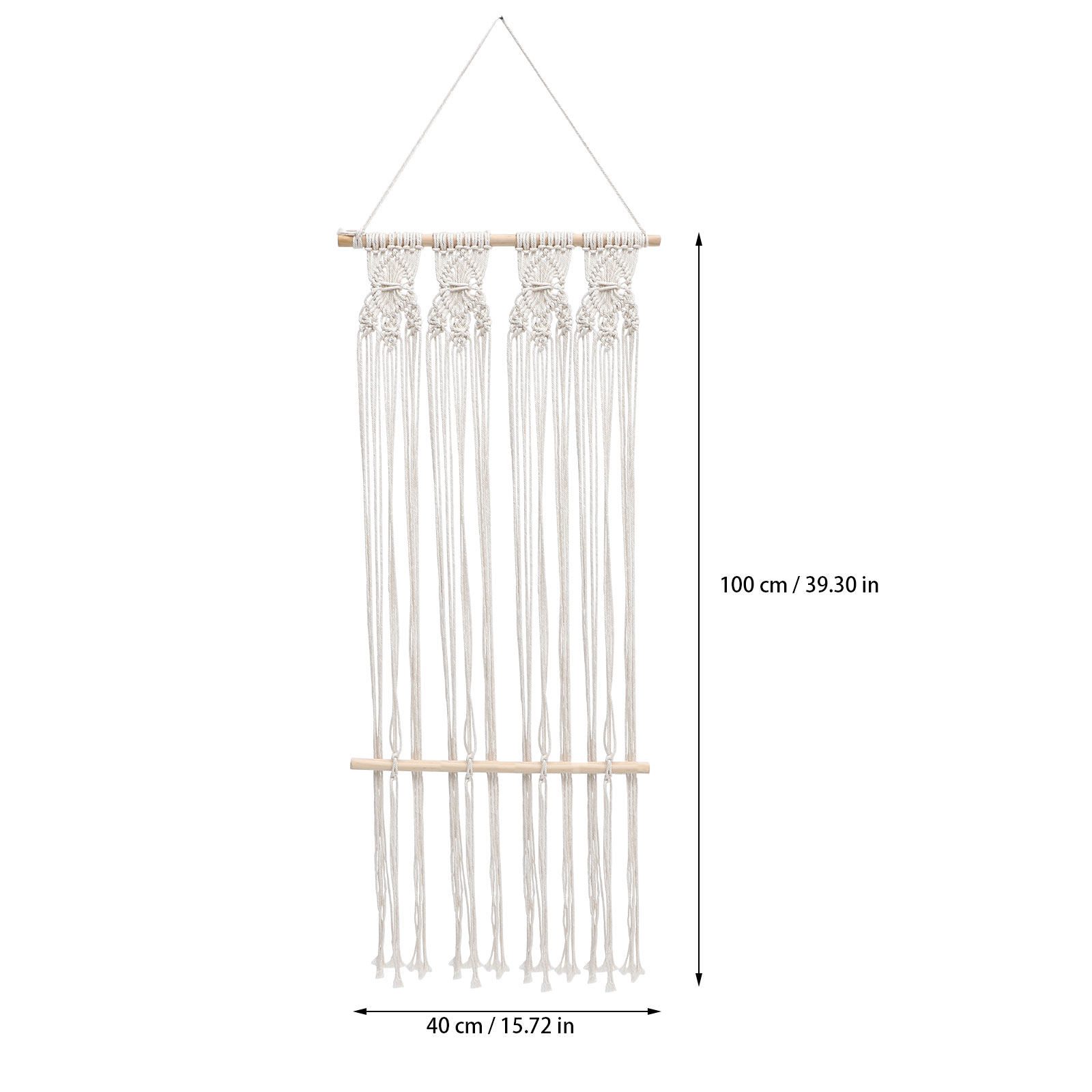 Wit macramé geweven wanddecora - Macrame Wall Hanging recensie en prijs
