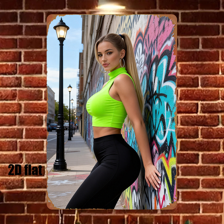 2D vintage metalen bord straat - Home Decor Game recensie en prijs