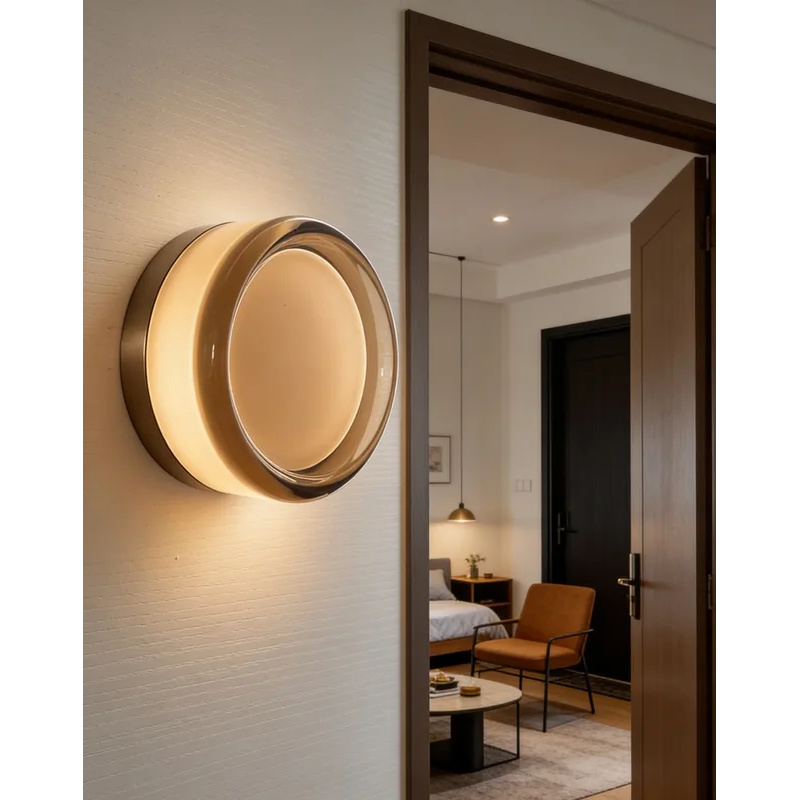 Moderne glazen LED-wandlamp ro - Home Decor Wall Molding recensie en prijs