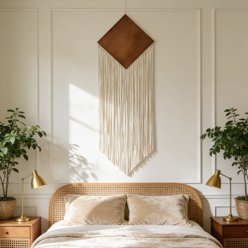 Boheems katoenen touw geweven  - Macrame Wall Hanging recensie en prijs