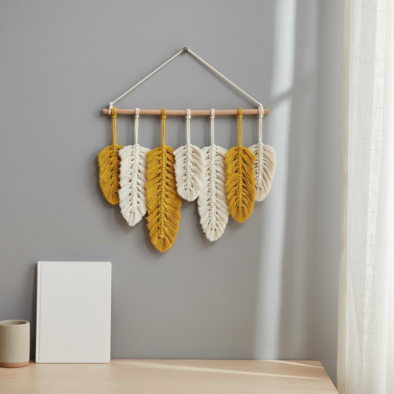 Macrame veren wandhanger handg - Macrame Wall Hanging recensie en prijs